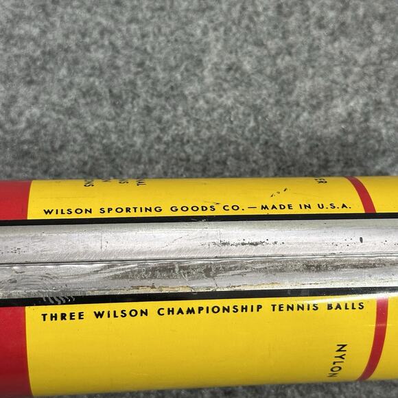 Vintage 60's Wilson Championship Tennis Balls Can 2 Balls Game Sport Room Decor - Picture 5 of 7